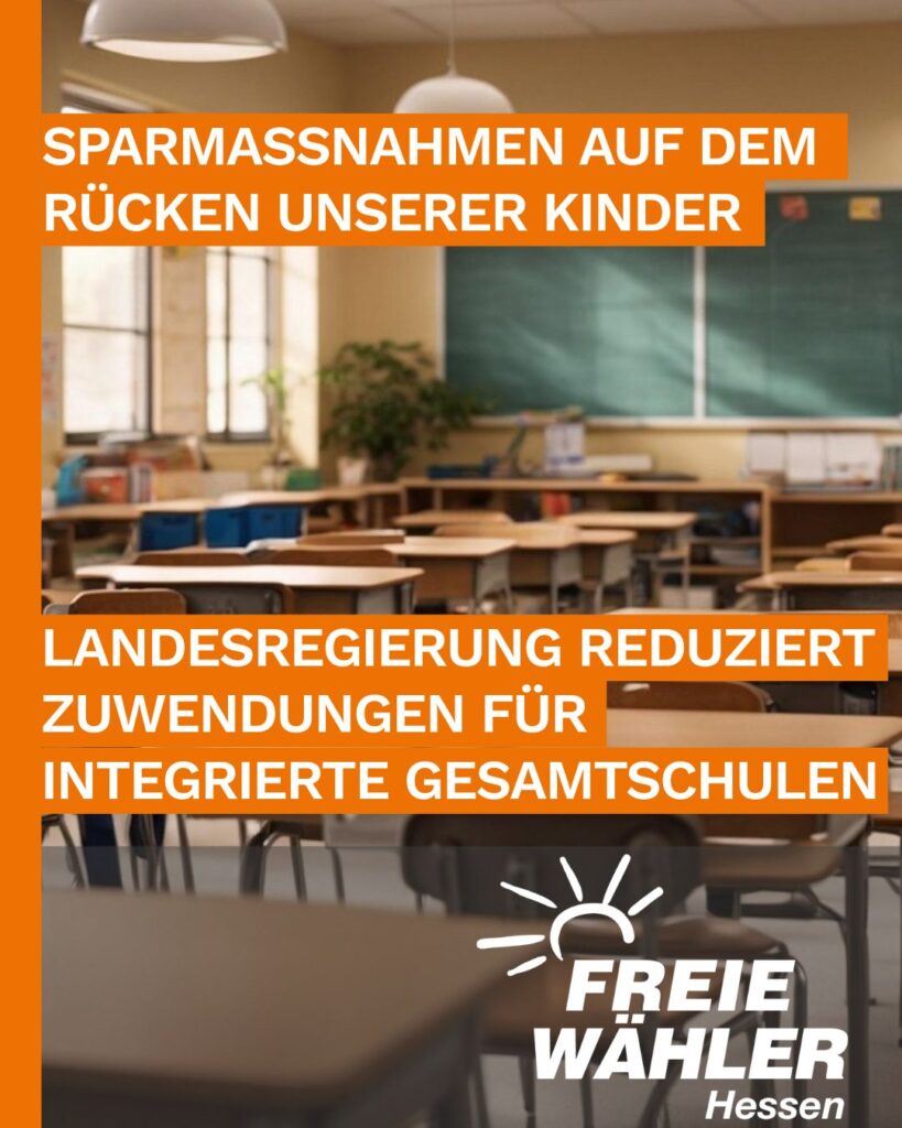 Landesregierung reduziert Zuwendungen für Integrierte Gesamtschulen